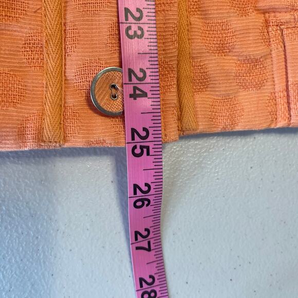 Laura Ashley Orange Polka Dot 3/4 Sleeve Cotton Colorful Zip Jacket Plus 14 - Picture 12 of 13